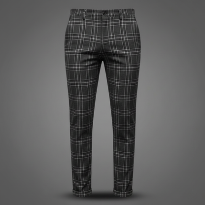 Sasha Checked Chino Pants | Men's Casual Trousers
